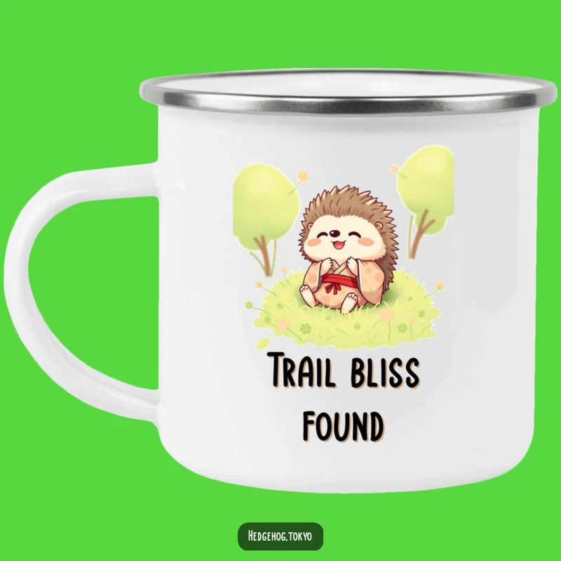 Funny Hedgehog Rolling Camping Mug: Outdoor Joy with Kimono Moss Style