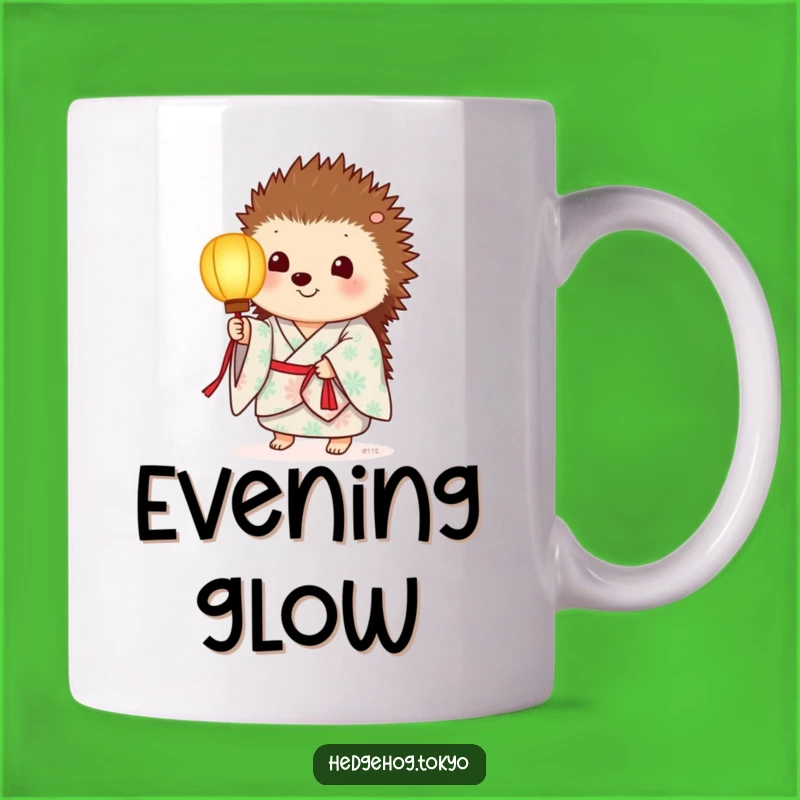Funny Hedgehog Lantern Mug: Summer Kimono Glow Funny Gift for Cozy Evenings