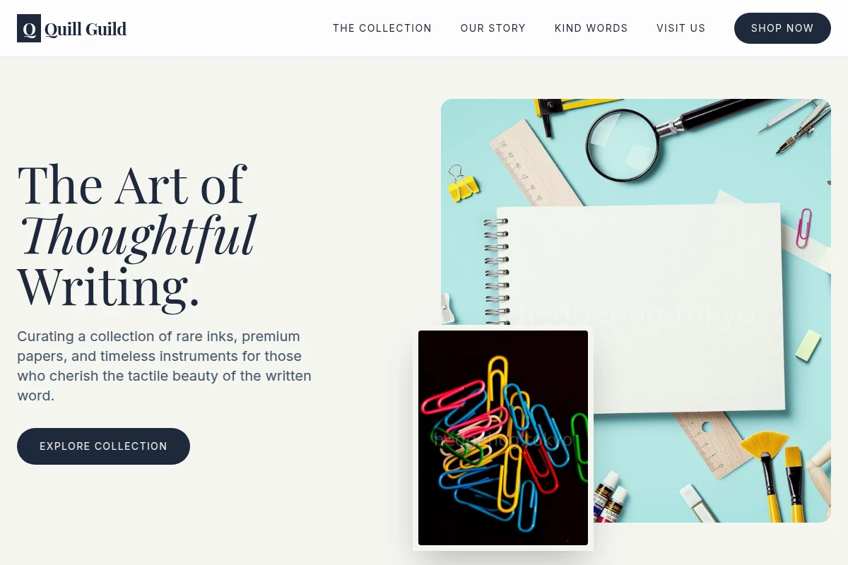 Minimalist Stationery Store