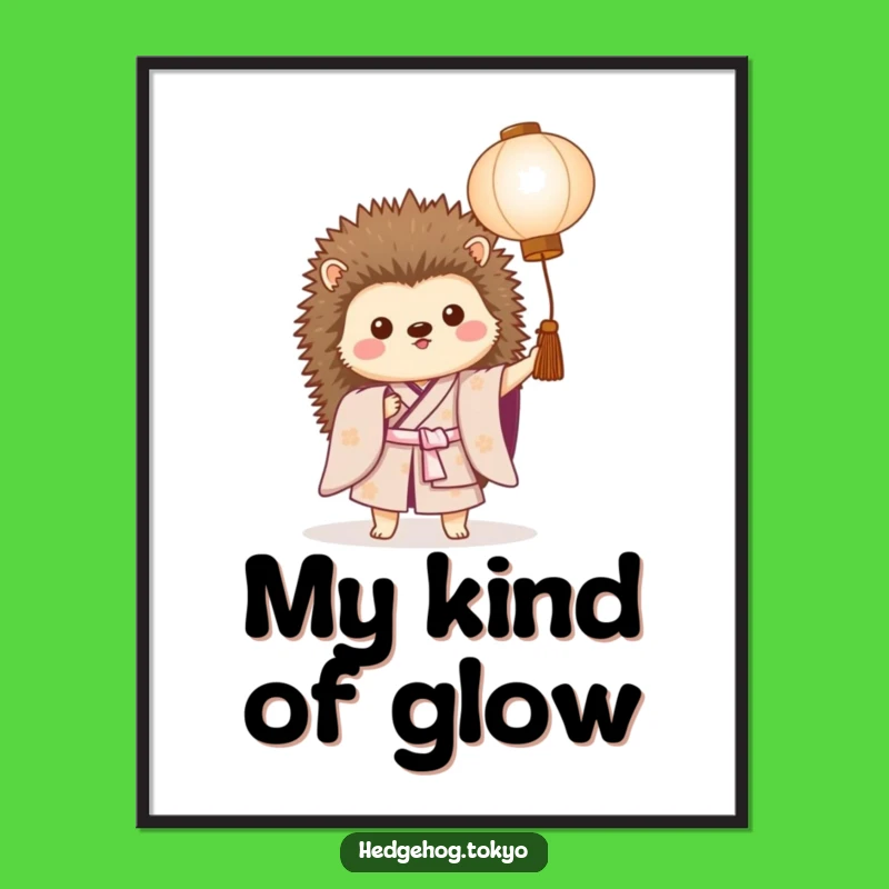 Funny Hedgehog Kimono Digital Art: Proud Prickly Character Download