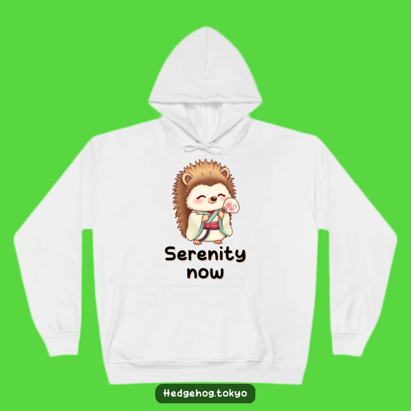 Funny Hedgehog Kimono Fan Hoodie: Cozy Serenity and Hilarious Comfort!