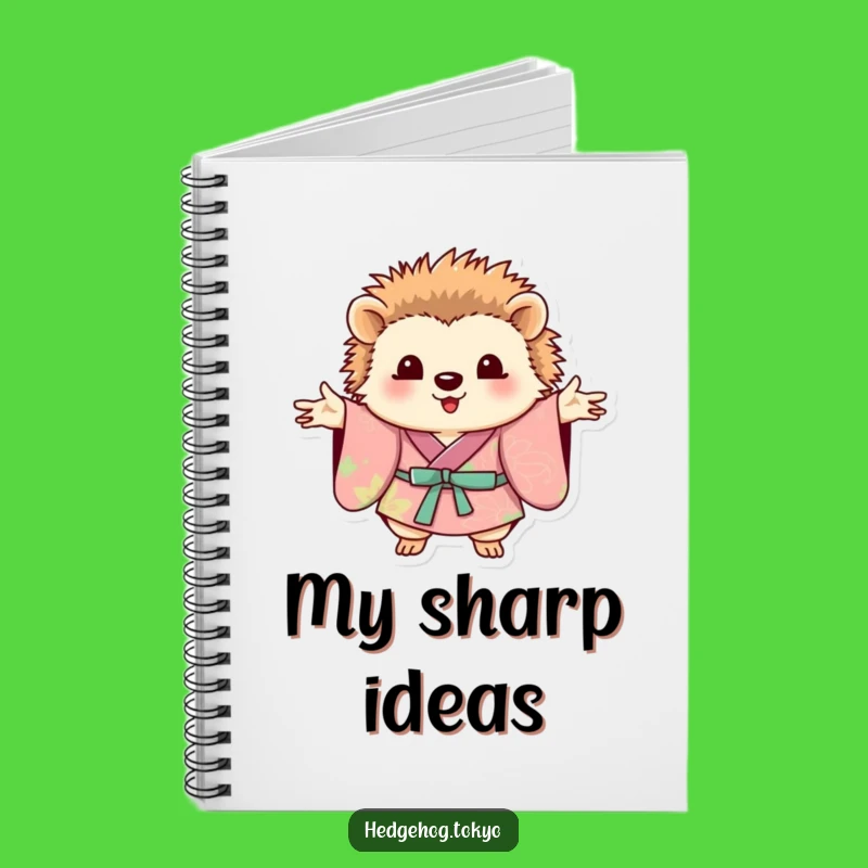 Funny Hedgehog Kimono Notebook: Jot Down Ideas in Style, Adorable Gift