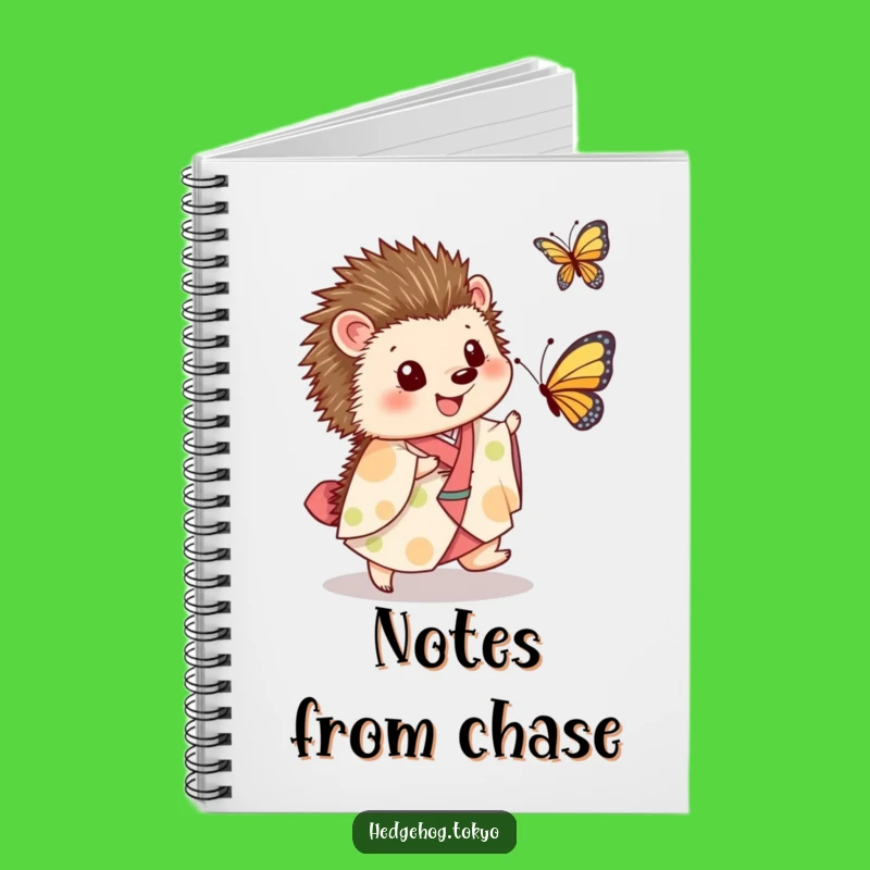 Funny Hedgehog Kimono Butterfly Notebook: Jot Down Fun Ideas!