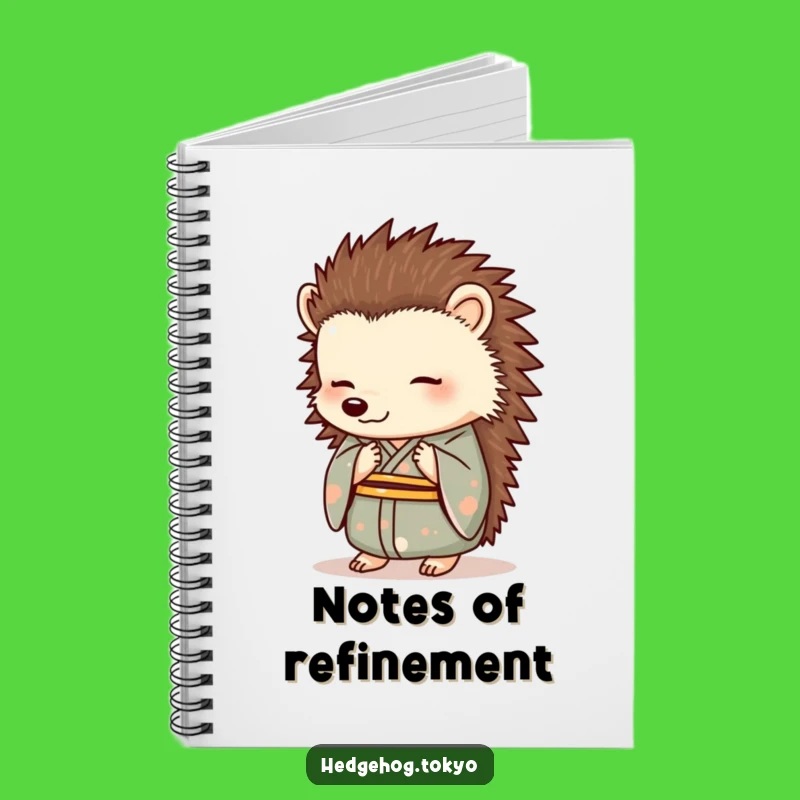 Funny Hedgehog Kimono Bowing Notebook: Elegant Journal for Hilarious Thoughts Gift