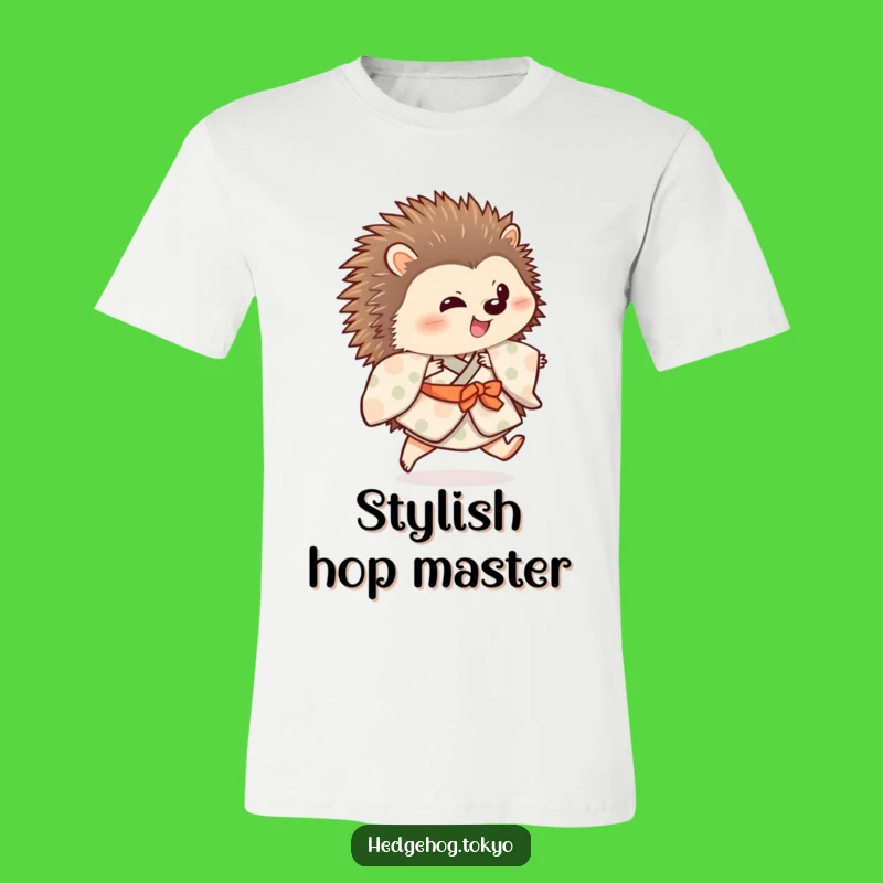 Funny Hedgehog Kimono Shirt: Playful Hop Tee, Adorable Animal Design, Great Gift