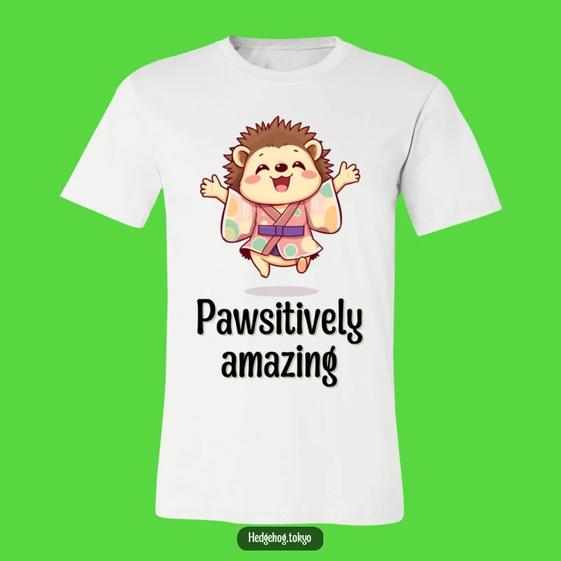 Funny Hedgehog Kimono T-Shirt: Wear Your Joyful Spirit Loud and Proud