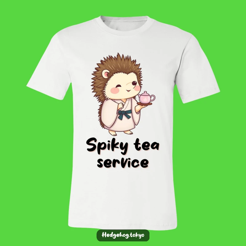 Funny Hedgehog Tea Set T-Shirt: Hilarious Balance and Gift!