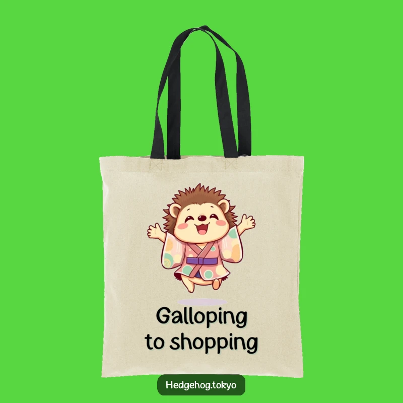 Funny Hedgehog Kimono Tote Bag: Carry Your Joyful Adventures