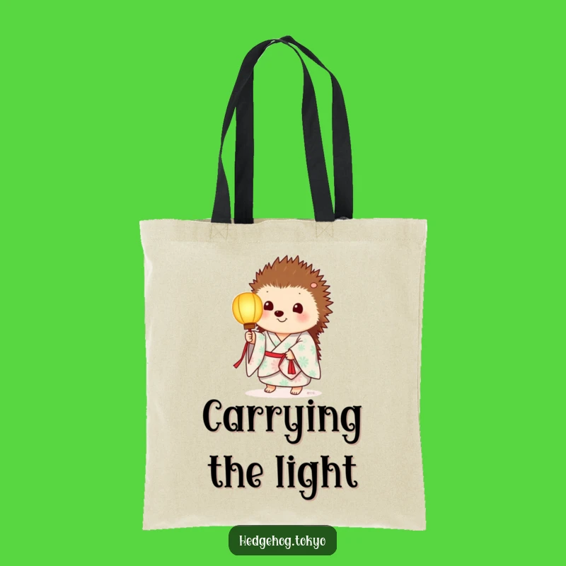 Funny Hedgehog Lantern Tote Bag: Carry Light with Summer Kimono Style