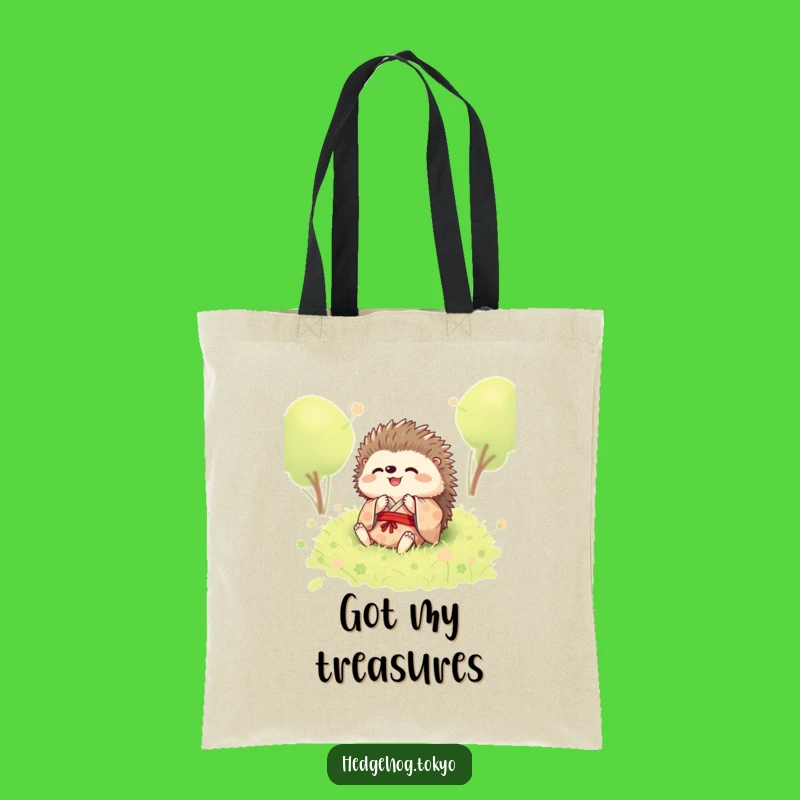 Funny Hedgehog Rolling Tote Bag: Carry Joy with Kimono Moss Design